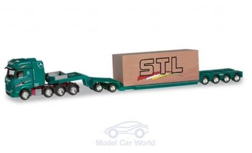 Coche miniatura Mercedes Actros 1/87 Herpa SLT SLT Logistik Tieflade-Sattelzug mit Ladung Mercedes Actros 1/87 Herpa SLT SLT Logistik Tieflade-Sattelzug mit Ladung coche miniatura