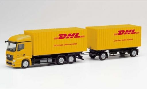 Coche miniatura Mercedes Actros 1/87 Herpa StreamSpace 2.3 DHL 2018 Cargoboxenhängerzug Mercedes Actros 1/87 Herpa StreamSpace 2.3 DHL 2018 Cargoboxenhängerzug coche miniatura