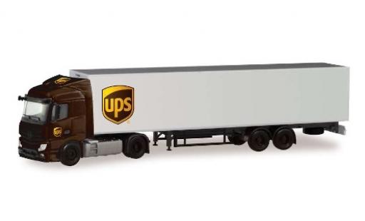 Coche miniatura Mercedes Actros 1/87 Herpa Streamspace 2.3 UPS wagon conteneur-tracteur Mercedes Actros 1/87 Herpa Streamspace 2.3 UPS wagon conteneur-tracteur coche miniatura