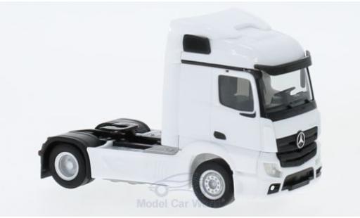 Coche miniatura Mercedes Actros 1/87 Herpa Streamspace 2.3 blanco 2018 2-achs Zugmaschine Mercedes Actros 1/87 Herpa Streamspace 2.3 blanco 2018 2-achs Zugmaschine coche miniatura