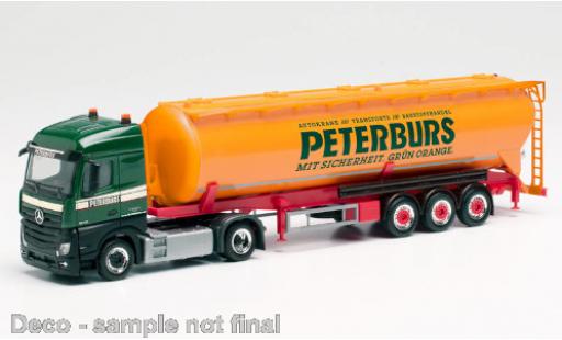 Coche miniatura Mercedes Actros 1/87 Herpa Streamspace 2.5 Peterburs Silo-Sattelzug Mercedes Actros 1/87 Herpa Streamspace 2.5 Peterburs Silo-Sattelzug coche miniatura