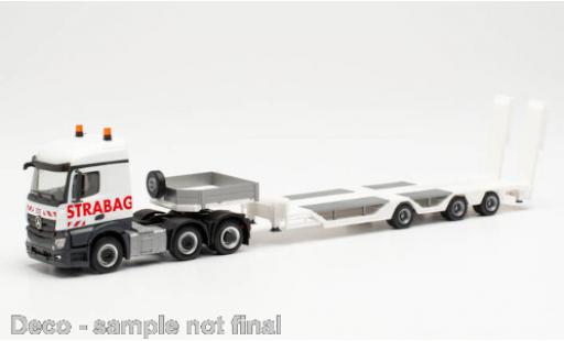 Coche miniatura Mercedes Actros 1/87 Herpa Streamspace 2.5 STRABAG Goldhofer Allrounder-Sattelzug Mercedes Actros 1/87 Herpa Streamspace 2.5 STRABAG Goldhofer Allrounder-Sattelzug coche miniatura