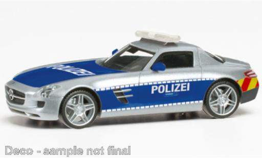 Coche miniatura Mercedes SLS 1/87 Herpa AMG Polizei Showcar Mercedes SLS 1/87 Herpa AMG Polizei Showcar coche miniatura