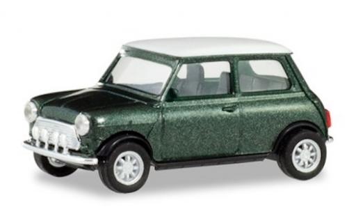 Coche miniatura Mini Cooper 1/87 Herpa metalico verde/blanco mit Zusatzscheinwerfern Mini Cooper 1/87 Herpa metalico verde/blanco mit Zusatzscheinwerfern coche miniatura