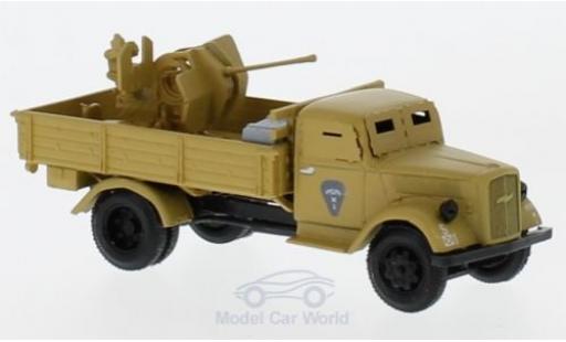 Coche miniatura Opel Blitz 1/87 Herpa marron gepanzert mit 20mm Kanone Opel Blitz 1/87 Herpa marron gepanzert mit 20mm Kanone coche miniatura