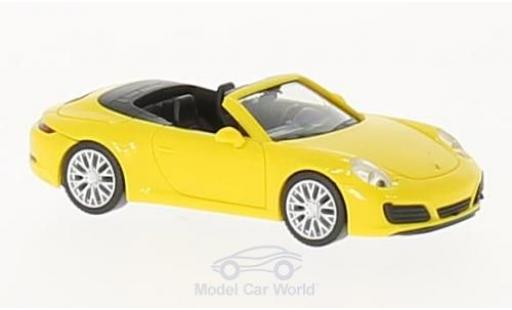 Coche miniatura Porsche 991 4S 1/87 Herpa 911 () Carrera 4S Cabrio amarillo Porsche 991 4S 1/87 Herpa 911 () Carrera 4S Cabrio amarillo coche miniatura