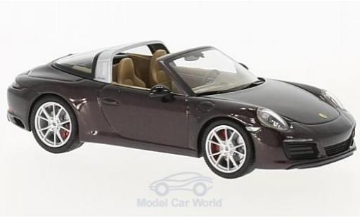 Coche miniatura Porsche 991 Targa 1/43 Herpa 911 () Targa 4S metalico marron Porsche 991 Targa 1/43 Herpa 911 () Targa 4S metalico marron coche miniatura