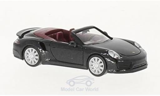Coche miniatura Porsche 911 Turbo 1/87 Herpa Turbo Cabrio metalico negro Porsche 911 Turbo 1/87 Herpa Turbo Cabrio metalico negro coche miniatura