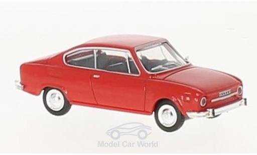 Skoda 110 1/87 Herpa R rojo coche miniatura