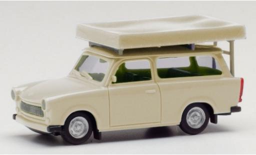 Coche miniatura Trabant 601 1/87 Herpa Universal beige avec Tente sur toit dans le état de conduite Trabant 601 1/87 Herpa Universal beige avec Tente sur toit dans le état de conduite coche miniatura