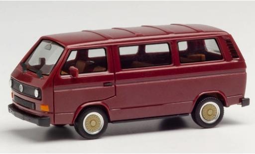 Coche miniatura Volkswagen T3 1/87 Herpa Bus rojo avec BBS-jantes Volkswagen T3 1/87 Herpa Bus rojo avec BBS-jantes coche miniatura