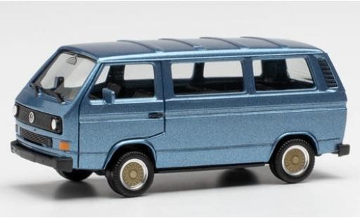 Coche miniatura Volkswagen T3 1/87 Herpa Bus metalico azul avec BBS-jantes Volkswagen T3 1/87 Herpa Bus metalico azul avec BBS-jantes coche miniatura