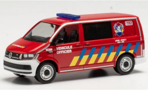 Coche miniatura Volkswagen T6 1/87 Herpa Halbbus Feuerwehr Lüttich (B) Volkswagen T6 1/87 Herpa Halbbus Feuerwehr Lüttich (B) coche miniatura