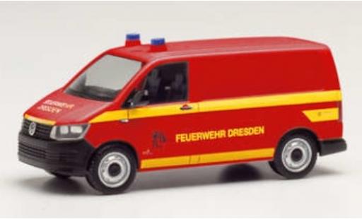 Coche miniatura Volkswagen T6 1/87 Herpa Kasten Feuerwehr Dresden Volkswagen T6 1/87 Herpa Kasten Feuerwehr Dresden coche miniatura