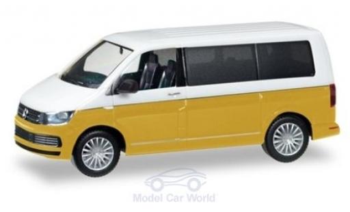 Coche miniatura Volkswagen T6 1/87 Herpa Multivan Bicolor blanco/metalico amarillo Volkswagen T6 1/87 Herpa Multivan Bicolor blanco/metalico amarillo coche miniatura