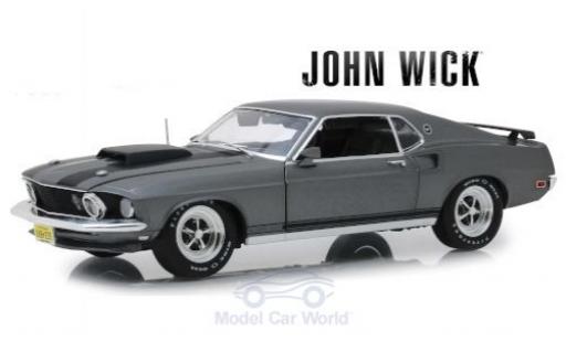Coche miniatura Ford Mustang 1/18 Highway 61 BOSS 429 metalico gris/matt-negro John Wick 1969 Ford Mustang 1/18 Highway 61 BOSS 429 metalico gris/matt-negro John Wick 1969 coche miniatura