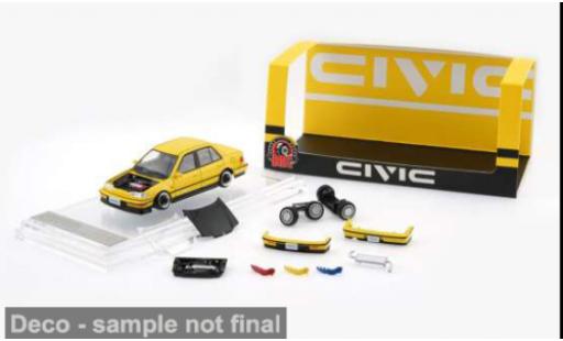 Honda Civic 1/64 BM Creations (EF2) gelb 1991 1:64 coche miniatura