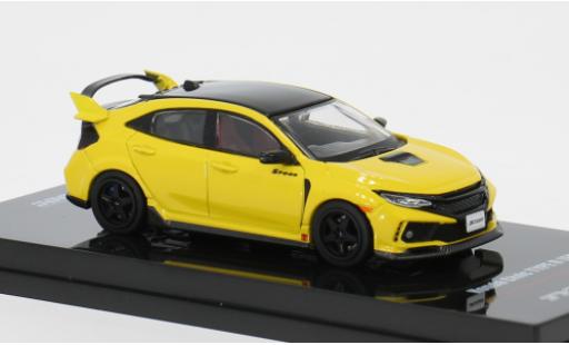 Honda Civic 1/64 INNO64 Type R (FK8) gelb/schwarz 1:64 coche miniatura