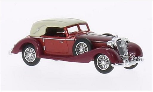 Horch 853 Cabriolet 1/87 Busch Descapotable cerrado rojo/rojo 1933 coche miniatura