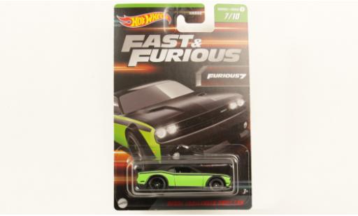 Dodge Challenger 1/64 Hot Wheels R/T la chaux/negro rapide & Furious coche miniatura