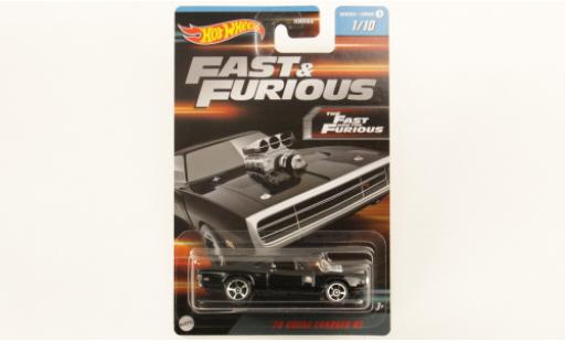 Dodge Charger 1/64 Hot Wheels R/T negro rapide & Furious 1970 coche miniatura