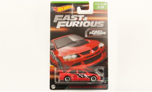 Mitsubishi Lancer 1/64 Hot Wheels évolution IX rouge/Décorer rapide & Furious coche miniatura