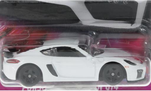 Porsche Cayman GT4 1/64 Hot Wheels 718 blanche rapide & Furious coche miniatura