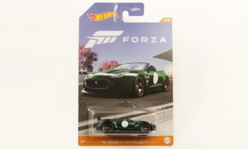 Jaguar F-Type 1/64 Hot Wheels Project 7 metallise gr&uuml;n Forza 2015 1:64 coche miniatura