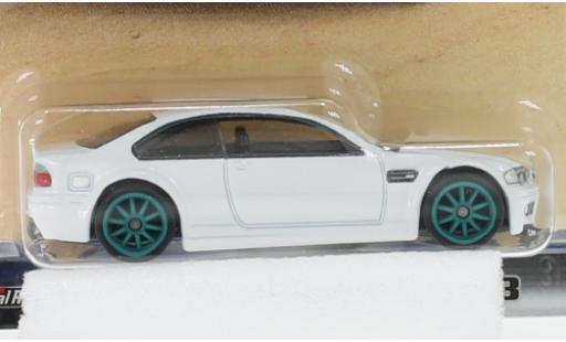 Coche miniatura Bmw M3 1/64 Hot Wheels Premium (E46) blanche rapide & Furious Bmw M3 1/64 Hot Wheels Premium (E46) blanche rapide & Furious coche miniatura