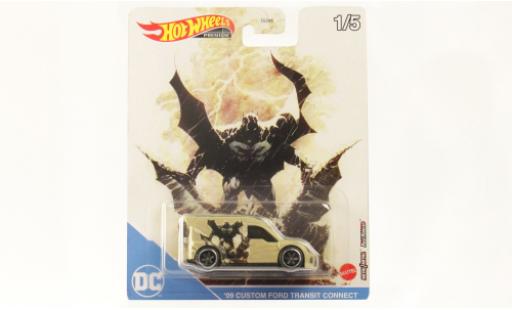 Coche miniatura Ford Transit 1/64 Hot Wheels Premium Connect Douane beige Batman Ford Transit 1/64 Hot Wheels Premium Connect Douane beige Batman coche miniatura