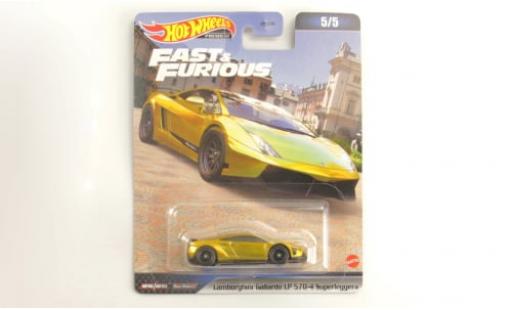 Lamborghini Gallardo 1/64 Hot Wheels Premium LP 570-4 Superleggera gold Fast &amp; Furious 1:64 coche miniatura