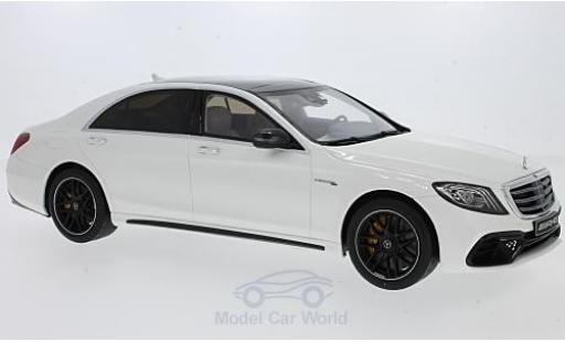 Mercedes Classe S 1/18 GT Spirit AMG S 63 Mopf Lang blanco coche miniatura
