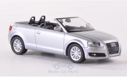 Coche miniatura Audi A3 1/87 Herpa Cabriolet (8P) gris 2008 Verdeck geöffnet Audi A3 1/87 Herpa Cabriolet (8P) gris 2008 Verdeck geöffnet coche miniatura