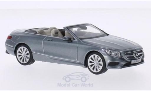Coche miniatura Mercedes Classe S 1/43 iScale Cabrio metalico gris Mercedes Classe S 1/43 iScale Cabrio metalico gris coche miniatura