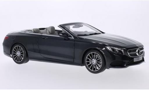 Coche miniatura Mercedes Classe S 1/18 iScale Cabriolet (A127) metalico gris Softtop couché avec Mercedes Classe S 1/18 iScale Cabriolet (A127) metalico gris Softtop couché avec coche miniatura
