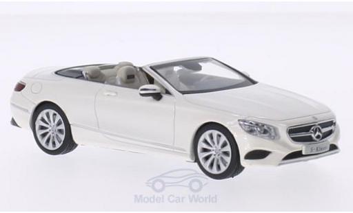 Coche miniatura Mercedes Classe S 1/43 iScale Cabriolet metalico blanco Mercedes Classe S 1/43 iScale Cabriolet metalico blanco coche miniatura