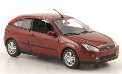 Coche miniatura Ford Focus 1/43 Minichamps MkI 3-Türer metalico rojo 2002 Ford Focus 1/43 Minichamps MkI 3-Türer metalico rojo 2002 coche miniatura