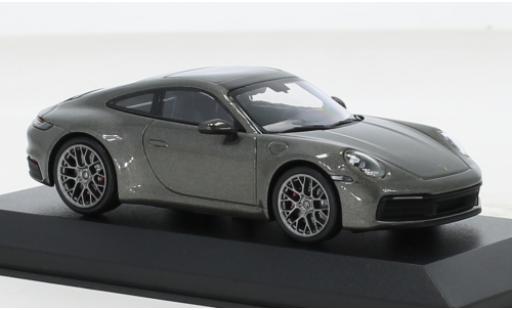 Coche miniatura Porsche 992 4S 1/43 Minichamps 911  Carrera metallise gris 2019 Porsche 992 4S 1/43 Minichamps 911  Carrera metallise gris 2019 coche miniatura