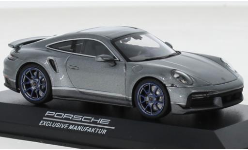 Coche miniatura Porsche 992 Turbo s 1/43 Minichamps 911  Turbo S Exclusive Embraer gris Porsche 992 Turbo s 1/43 Minichamps 911  Turbo S Exclusive Embraer gris coche miniatura