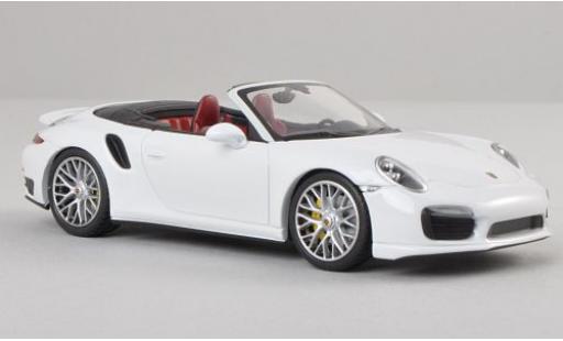 Coche miniatura Porsche 991 Turbo S 1/43 Minichamps 911 cabriolet  blanche 2013 Porsche 991 Turbo S 1/43 Minichamps 911 cabriolet  blanche 2013 coche miniatura
