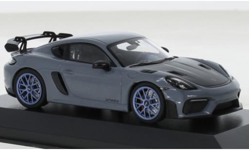 Coche miniatura Porsche Cayman GT4 1/43 Minichamps RS gris 2022 Porsche Cayman GT4 1/43 Minichamps RS gris 2022 coche miniatura