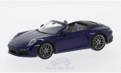 Coche miniatura Porsche 992 4S 1/43 Minichamps 911 () Carrera 4S Cabriolet metalico azul 2019 Porsche 992 4S 1/43 Minichamps 911 () Carrera 4S Cabriolet metalico azul 2019 coche miniatura