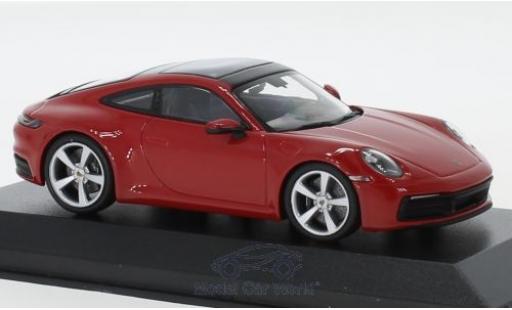 Coche miniatura Porsche 992 S 1/43 Minichamps 911 () Carrera S rojo 2019 Porsche 992 S 1/43 Minichamps 911 () Carrera S rojo 2019 coche miniatura