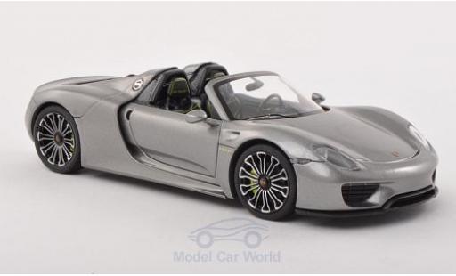 Coche miniatura Porsche 918 2013 1/43 Minichamps Spyder metalico gris 2013 IAA Frankfurt Porsche 918 2013 1/43 Minichamps Spyder metalico gris 2013 IAA Frankfurt coche miniatura