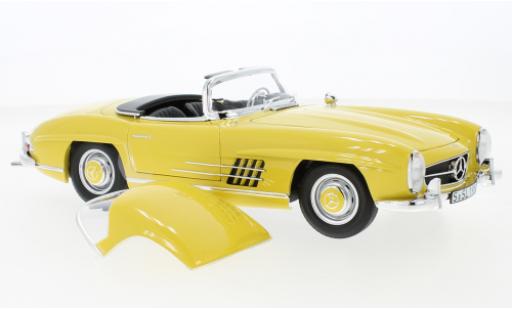 Mercedes 300 1/18 Norev SL Roadster (W198 II) amarillo coche miniatura