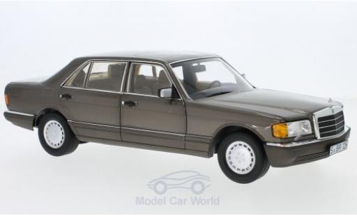 Coche miniatura Mercedes 560 SEL 1/18 Norev SEL (V126) metalico marron 1985 Mercedes 560 SEL 1/18 Norev SEL (V126) metalico marron 1985 coche miniatura
