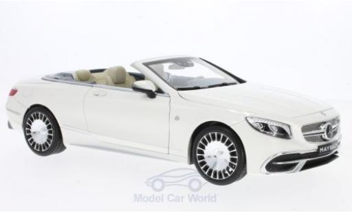 Mercedes Classe S 1/18 Norev -Maybach S650 Cabriolet blanco coche miniatura