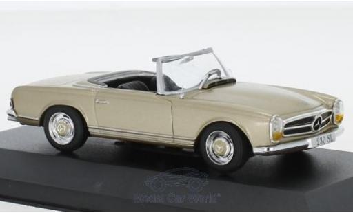 Coche miniatura Mercedes 230 1/43 Pct SL (W113) metalico beige 1963 Mercedes 230 1/43 Pct SL (W113) metalico beige 1963 coche miniatura