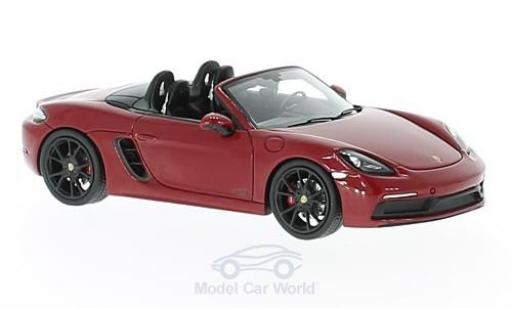 Porsche Boxster 1/43 Spark 718 GTS rojo coche miniatura