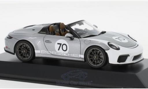 Coche miniatura Porsche 992 Speedster 1/43 Spark 911 (991 II) Speedster gris/blanco 2019 #70 Heritage Design Package Porsche 992 Speedster 1/43 Spark 911 (991 II) Speedster gris/blanco 2019 #70 Heritage Design Package coche miniatura